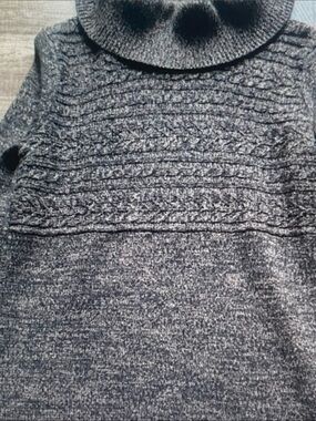 Karen Scott Charcoal Cable Turtleneck Sweater